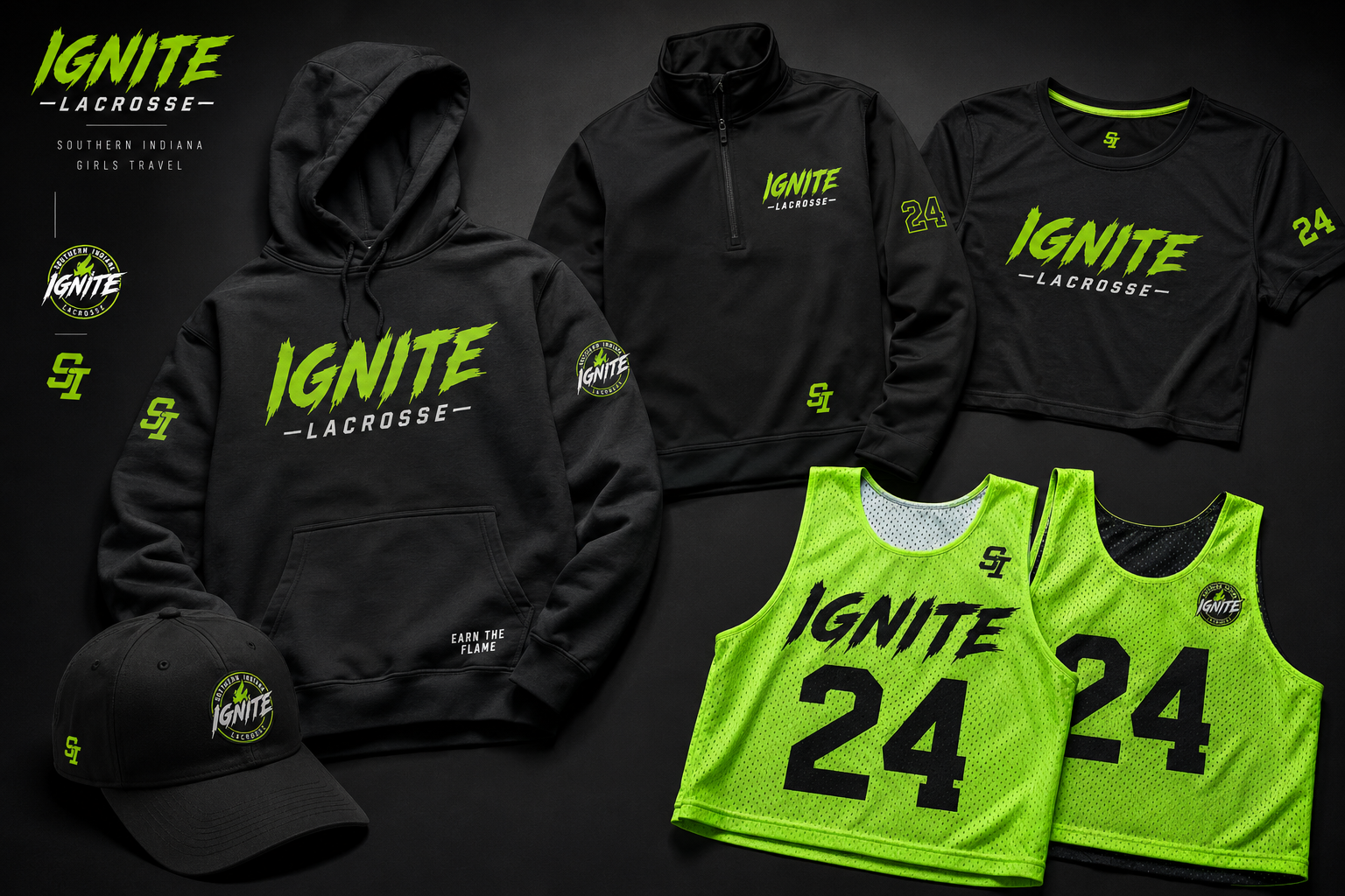 Southern Indiana Ignite apparel collection concept