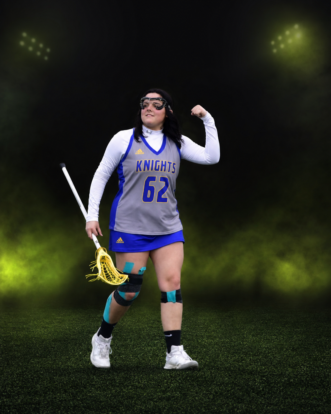 Head Coach Kennedy Craig on the lacrosse field